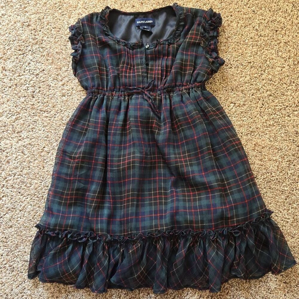 Ralph Lauren Girls Flowy Christmas Dress